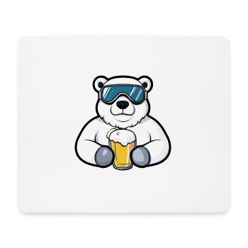 Eisbär Ski Bier - Mousepad (Querformat) - Weiß - Vorne