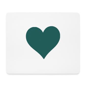 blaues Herz - Mousepad (Querformat) - Weiß - Vorne