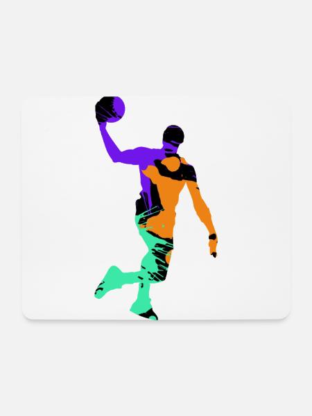 Basketball - Mousepad (Querformat) - Weiß