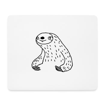 Faultier - Mousepad (Querformat) - Weiß - Vorne