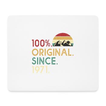 birthday 52 years 1971 Vintage 52 th birthday - Mouse Pad (horizontal) - white - Front