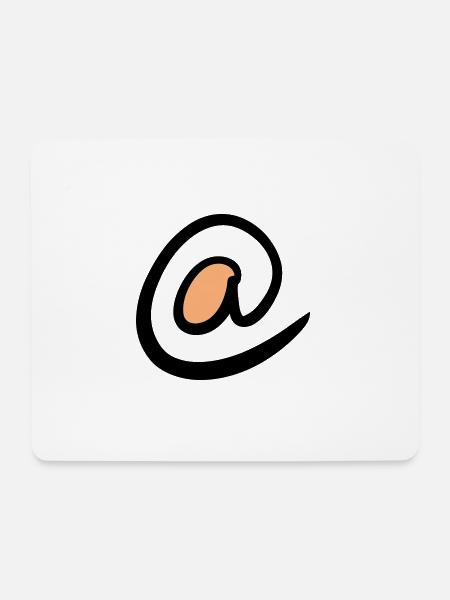 @ Zeichen. Ät / At Symbol. Websymbole. Email. - Mousepad (Querformat) - Weiß