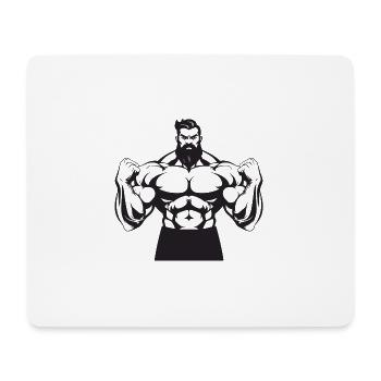 Bodybuilders Fitness Muscles Gym Bodybuilding - Mouse Pad (horizontal) - white - Front