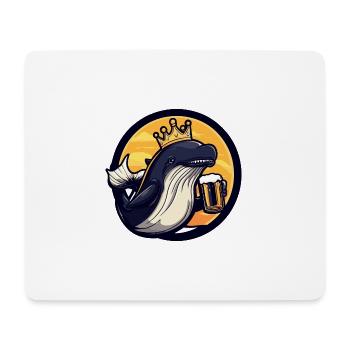 Whale Beer Comic - Mouse Pad (horizontal) - white - Front