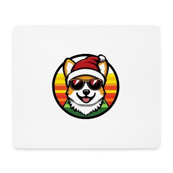 Corgi Hund Weihnachten Cool - Mousepad (Querformat) - Weiß - Vorne