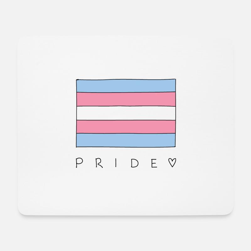 Transgender Trans Flagge Pride - Mousepad (Querformat) - Weiß