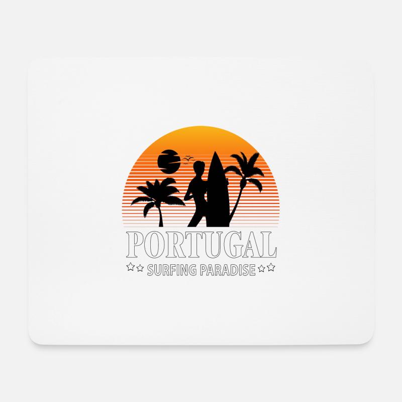 Surfing Paradise Portugal - Mousepad (Querformat) - Weiß
