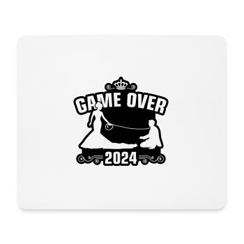Game Over 2024 Hochzeit - Mousepad (Querformat) - Weiß - Vorne