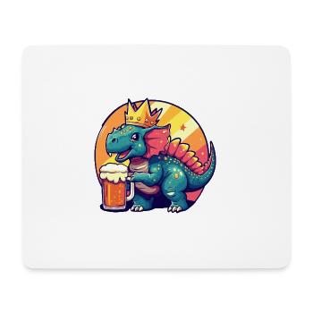 Dinosaurier triceratops Bier Comic - Mousepad (Querformat) - Weiß - Vorne