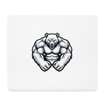 Ours polaire Muscles Musculation Ours polaire - Tapis de souris (format paysage) - blanc - Devant