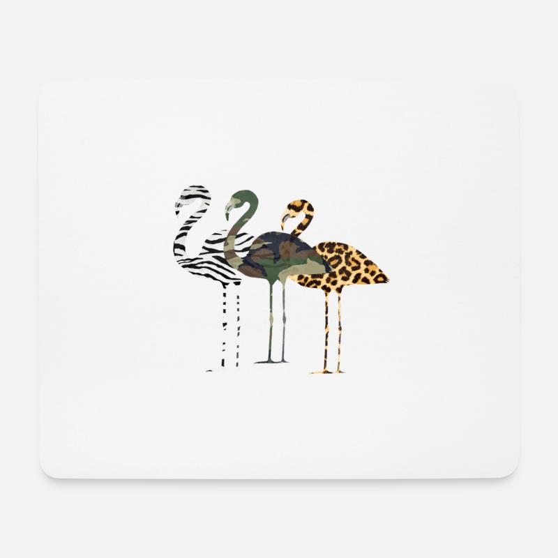 flamingos.png - Mousepad (Querformat) - Weiß