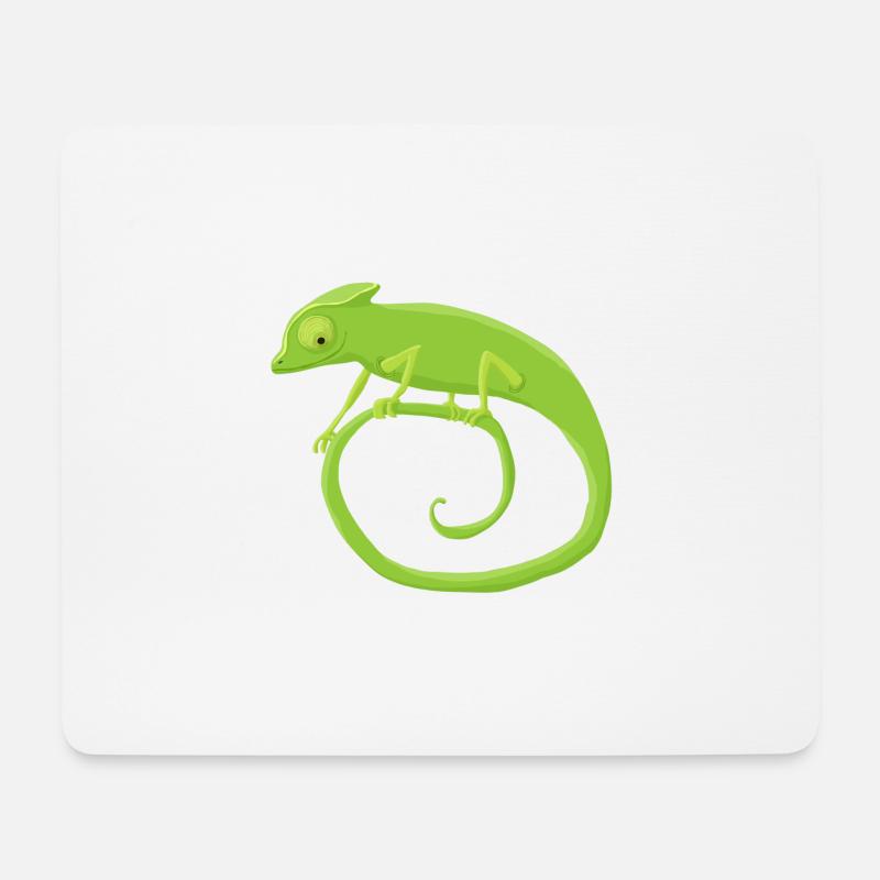 Chamäleonkringel - Mousepad (Querformat) - Weiß