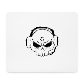 Gamer Skull Logo BLACK - Mousepad (Querformat) - Weiß - Vorne