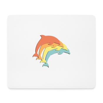 Delfin - Mousepad (Querformat) - Weiß - Vorne