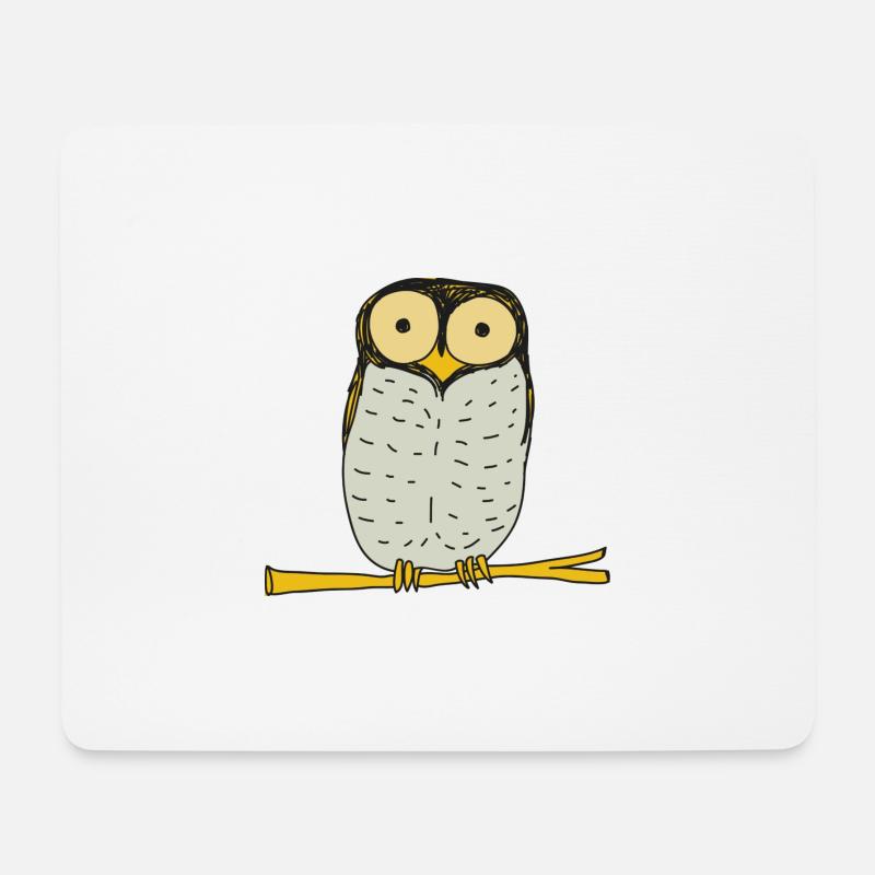 waldkauz naturschutz - Mousepad (Querformat) - Weiß