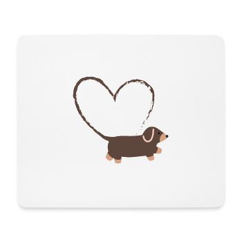 L’amour à quatre pattes - Tapis de souris (format paysage) - blanc - Devant
