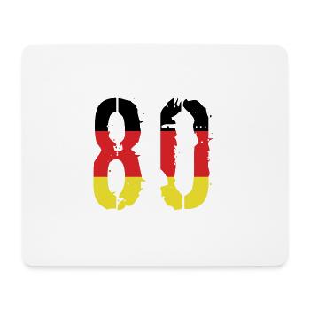 Maillot 80 Numéro Allemagne - Tapis de souris (format paysage) - blanc - Devant