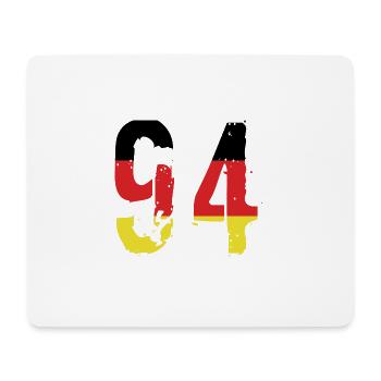 Maillot 94 Numéro Allemagne - Tapis de souris (format paysage) - blanc - Devant
