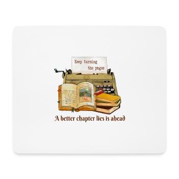 Blätter weiter um - Mousepad (Querformat) - Weiß - Vorne