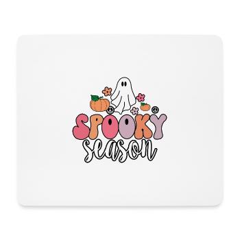 Spooky Season Kürbis Spinne Geister Halloween - Mousepad (Querformat) - Weiß - Vorne