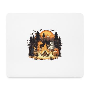 Animals around the campfire - Mouse Pad (horizontal) - white - Front