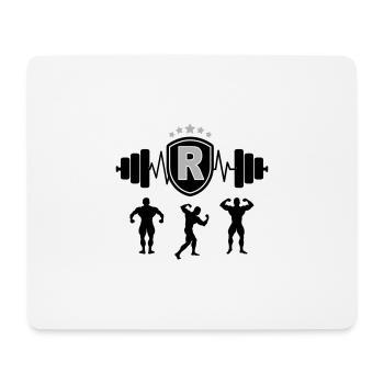 Bodybuilding Gym Name Buchstabe Training R - Mousepad (Querformat) - Weiß - Vorne