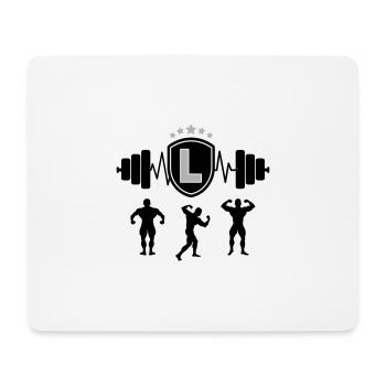 Bodybuilding Gym Name Buchstabe Training L - Mousepad (Querformat) - Weiß - Vorne
