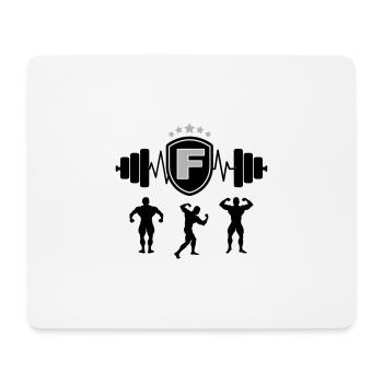 Bodybuilding Gym Name Buchstabe Training F - Mousepad (Querformat) - Weiß - Vorne
