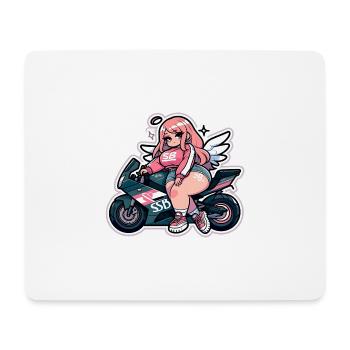 ライダーガール raidaa gaaru - Mousepad (Querformat) - Weiß - Vorne