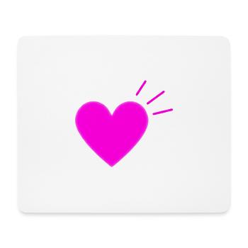 Bright Pink Heart | Modern Love Graphic - Mousepad (Querformat) - Weiß - Vorne