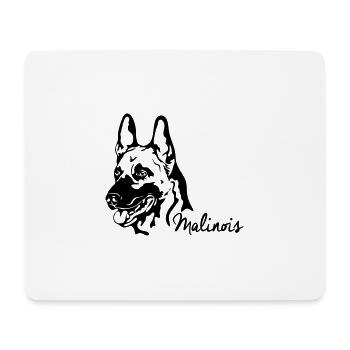 MALINOIS Belgischer Schäferhund Wilsigns Hunde IGP - Mousepad (Querformat) - Weiß - Vorne
