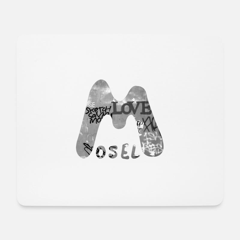 Mosel Liebe - Mousepad (Querformat) - Weiß