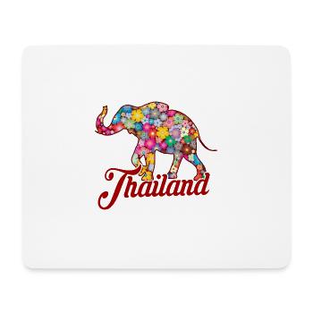 Colorful Elephant Thailand - Mouse Pad (horizontal) - white - Front