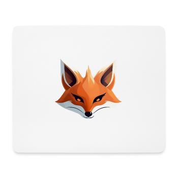 Tête de renard - Tapis de souris (format paysage) - blanc - Devant