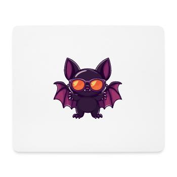 Chauve-souris Halloween Cool - Tapis de souris (format paysage) - blanc - Devant