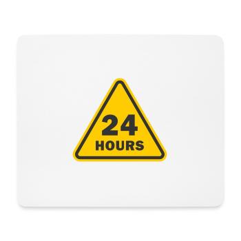 24 Stunden Service 24/7 - Mousepad (Querformat) - Weiß - Vorne