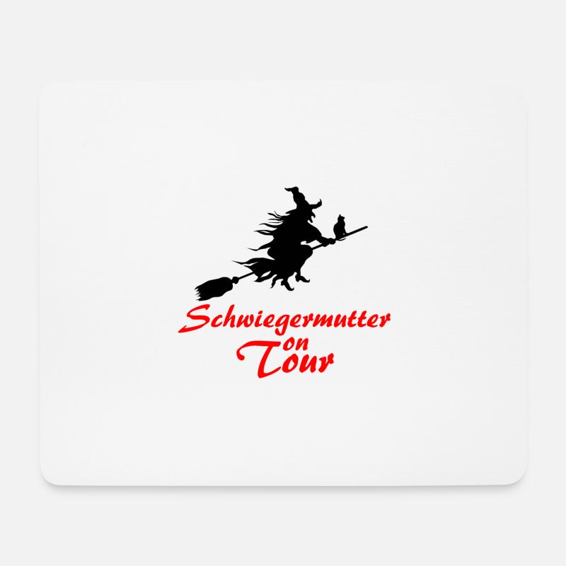 Schwiegermutter on Tour - Roter Schriftzug - Mousepad (Querformat) - Weiß