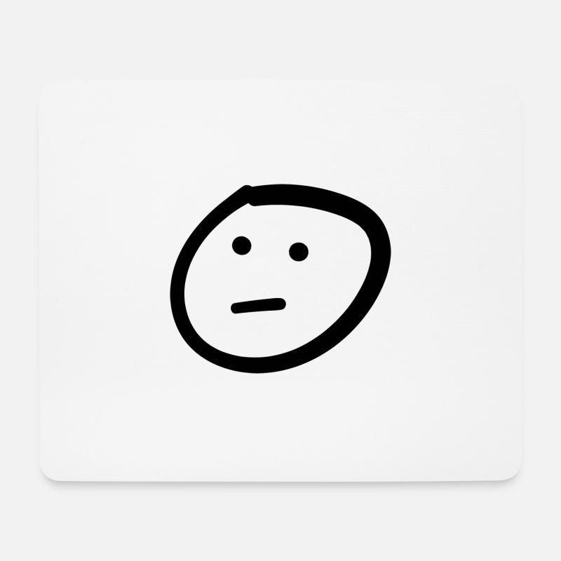 Smiley - Mousepad (Querformat) - Weiß