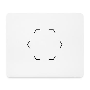 Hexagon gestrichelt - Mousepad (Querformat) - Weiß - Vorne
