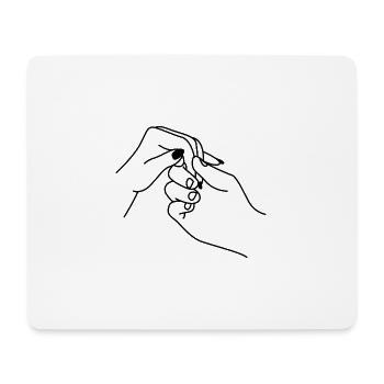 Liebe Hand Zusammen - Mousepad (Querformat) - Weiß - Vorne