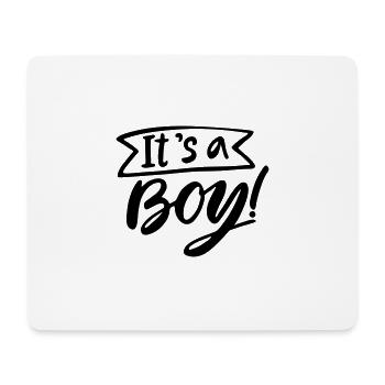 its a Boy ist ein Junge Schwangerschaft Pregnant - Mousepad (Querformat) - Weiß - Vorne