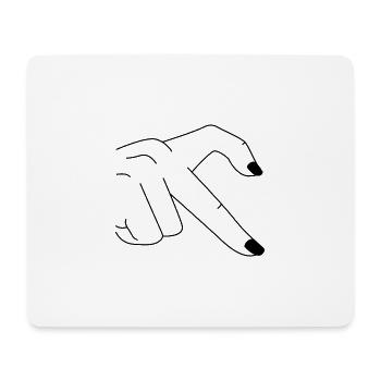 Hand Herz - Mousepad (Querformat) - Weiß - Vorne