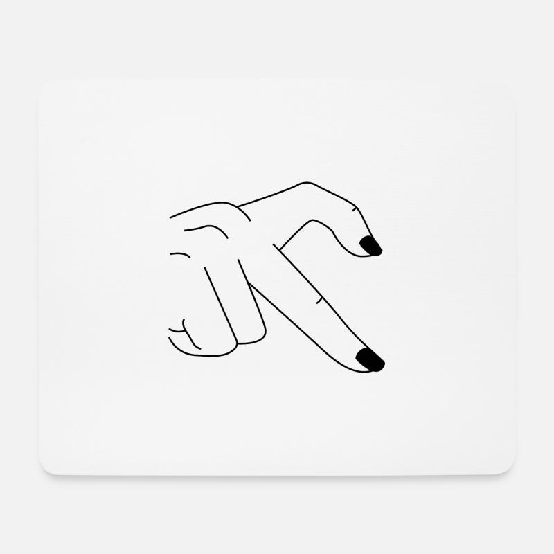 Hand Herz - Mousepad (Querformat) - Weiß