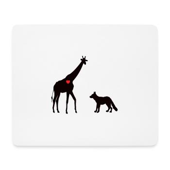 Giraffe und Wolf Gewaltfreie Kommunikation - Mousepad (Querformat) - Weiß - Vorne