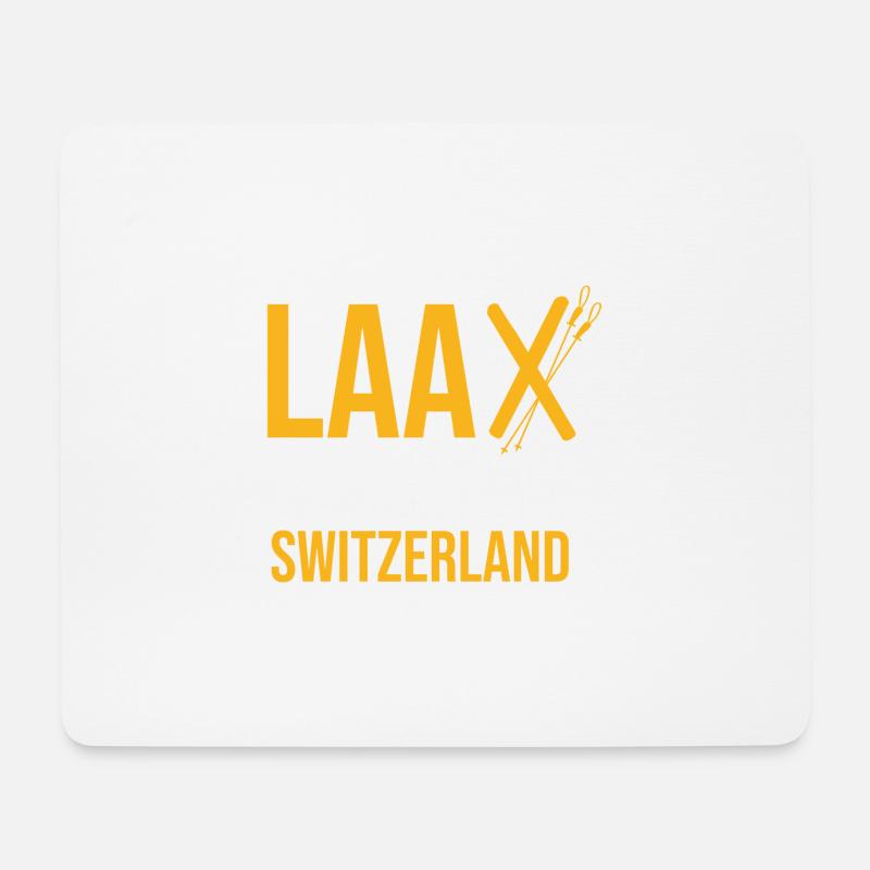 Laax Traumort Graubünden Laax - Mousepad (Querformat) - Weiß