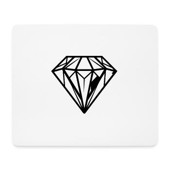Diamant Edelstein Juwel - Mousepad (Querformat) - Weiß - Vorne