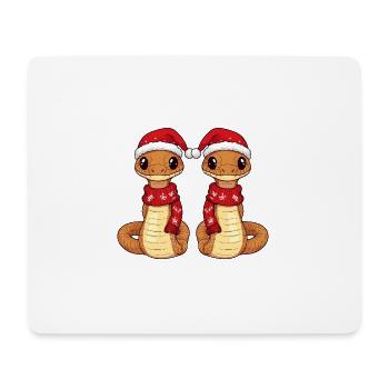 Équipe de Noël Snake Cobra - Tapis de souris (format paysage) - blanc - Devant