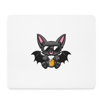 Fledermaus Ski Bier - Mousepad (Querformat) - Weiß - Vorne