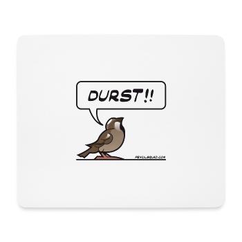 Durstiger Spatz - Mousepad (Querformat) - Weiß - Vorne
