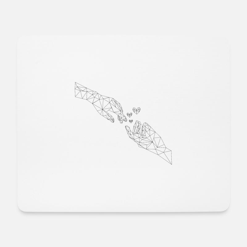 Mains - Tapis de souris (format paysage) - blanc